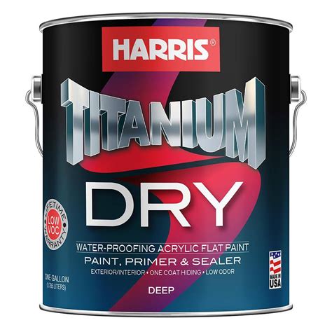 Harris Titanium Dry 1 Gal Flat Deep Tintable Paint With Primer 20505