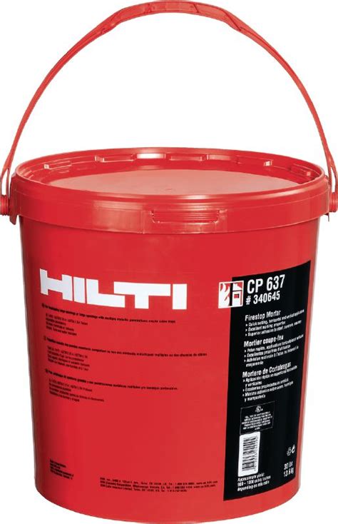 Cp 637 Firestop Mortar Firestop Coating Systems And Mortars Hilti Canada