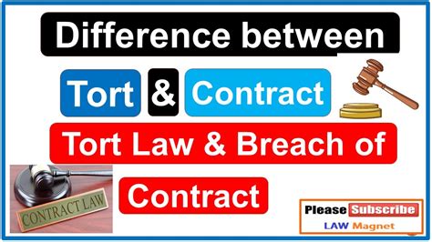 Basic Difference Between Tort And Contract Tort Vs Breach Of Contract