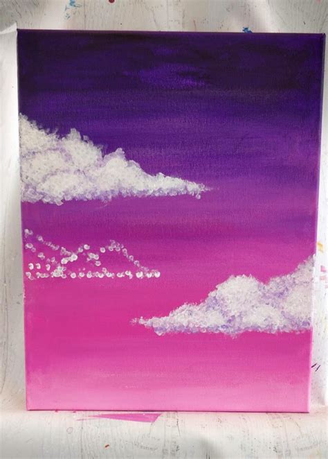 How To Paint Clouds With Acrylic Paint For Beginners Easy