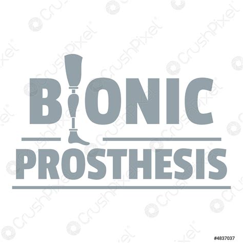 Bionic Prosthesis Logo Simple Gray Style Stock Vector 4837037 Crushpixel