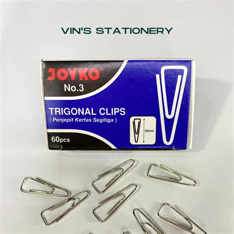 Jual ORIGINAL JOYKO TRIGONAL CLIPS NO 3 PENJEPIT KERTAS SEGITIGA