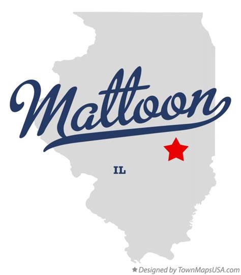 Map of Mattoon, IL, Illinois