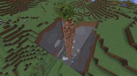 82 block tall azalea tree roots : Minecraft