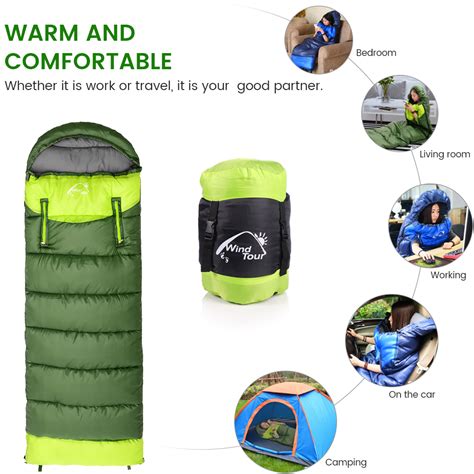 0 Degree Wearable Sleeping Bag for Adults Compact Lightweight Cold ...