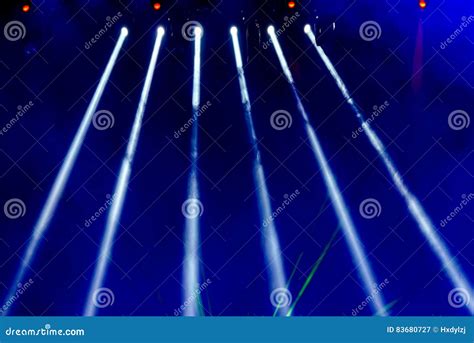 Stage Spotlight With Laser Rays In The Concert Stock Image Image Of