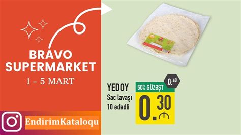 Bravo Supermarket Seçilmiş 5 Məhsula 50 Güzəşt Endirimkataloqu Bravo