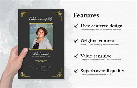 Funeral Obituary Invitation Psd Template In Psd Illustrator Word Download