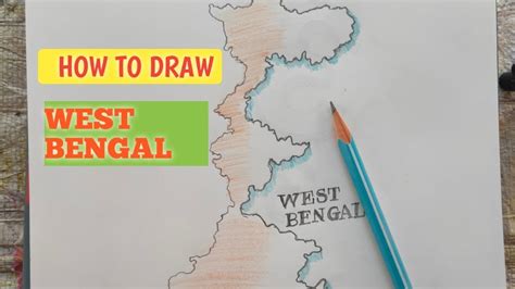 How To Draw West Bengal Map Step By Step Pencil Sketch Easy Way