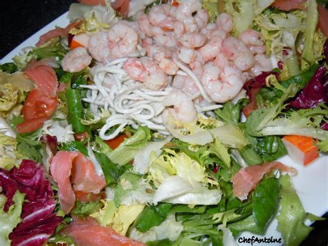 Chefantoine Ensalada Templada De Gambas Salm N Y Gulas