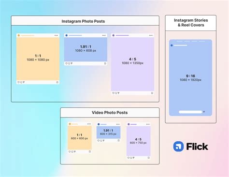 social media image sizes templates tips flick