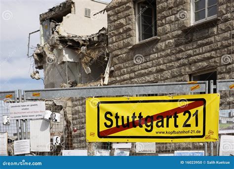 Demonstration Stuttgart21 - Railway Station Editorial Image - Image of ...