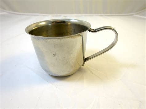 Vintage Silver Plate Baby Cup Leonard By Bonniesvintageattic