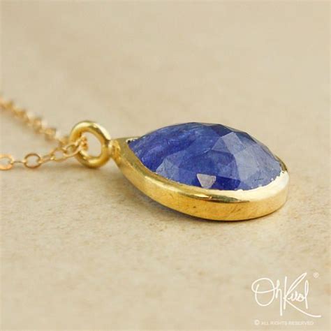 Gold Blue Iolite Teardrop Necklace Iolite Jewelry Purple Etsy Canada