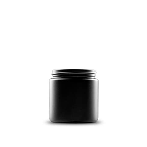 4 Oz Black Frosted Glass Jar 58 400 The Bottle Depot