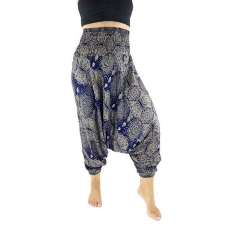 Harem Pants Water Drops Dark Blue