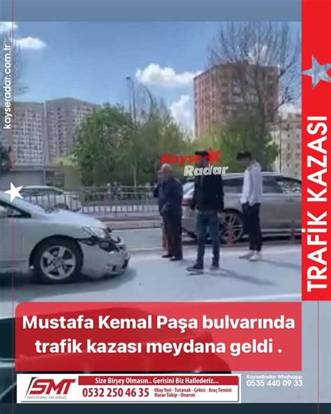 maddi hasarlı trafik kazası KayseRadar