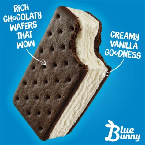 Blue Bunny Simply Vanilla Frozen Dessert Sandwich 38 25 Fluid Ounces