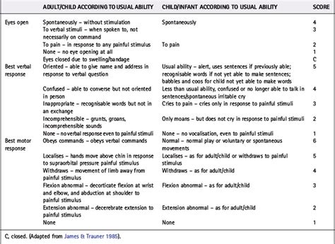 Neurological Observations And Coma Scales Nurse Key