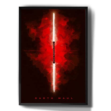 Quadro Decorativo Sabre De Luz Darth Maul Star Wars Para Sala Quarto