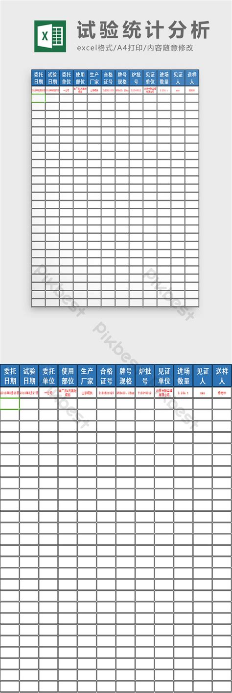 Test Statistical Analysis Excel Template Excel | XLS Template Free ...