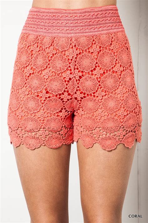 High Waist Lacecrochet Shorts Crochet Lace Shorts Crochet Shorts Fashion