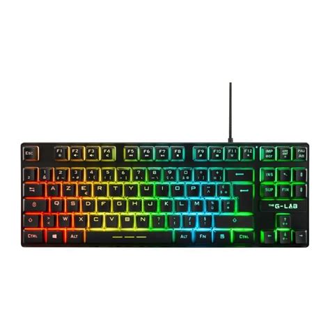 THE G LAB Keyz CAESIUM TKL RGB Clavier Gaming AZERTY Sans Pavé