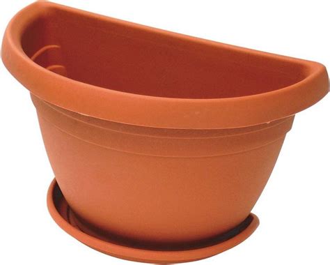 ICS Vaso In Plastica Per Piante Fiori A Parete Da Esterno Giardino Con