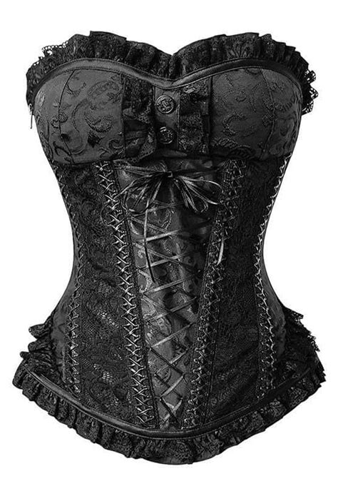 Gothic Black Overbust Corset Perth Hurly Burly Hurly Burly