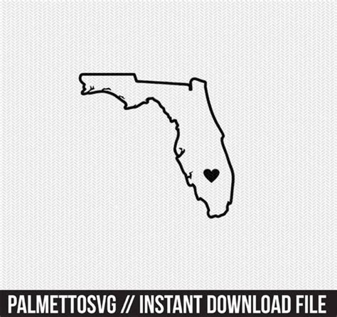 Florida State Outline Svg, Florida Svg, Florida Cut File, Florida Clip ...