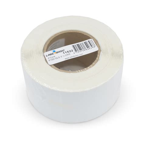 3 Continuous High Gloss Inkjet Label Rolls 240ft 3 Inch Core 6 Inch