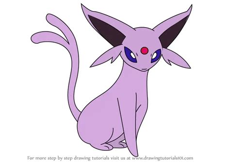 Learn How to Draw Espeon from Pokemon (Pokemon) Step by Step : Drawing ...