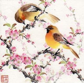 Jinghua Gao Dalia Brush Magic Contemporary Botanical Art Birds