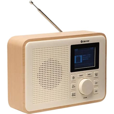 Denver DAB 60LW Digitalradio Holzoptik Hell Radios Mindfactory De