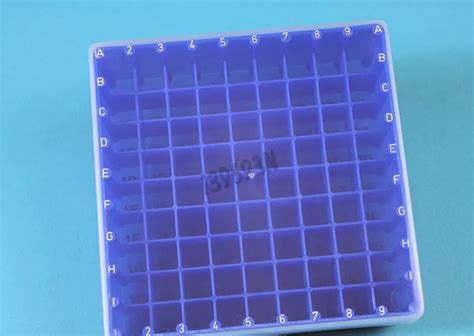 Cryobox For Cryotubes 2 Ml With Alphanumeric Labelling Blue