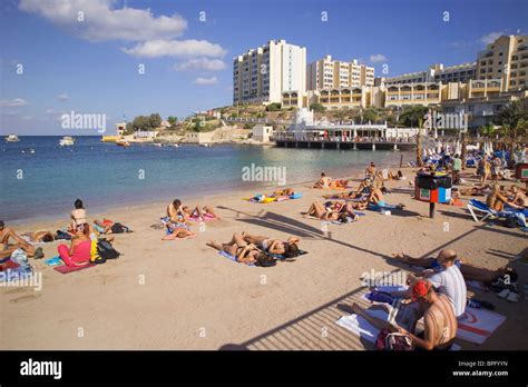 St George's Bay, Malta Stock Photo - Alamy