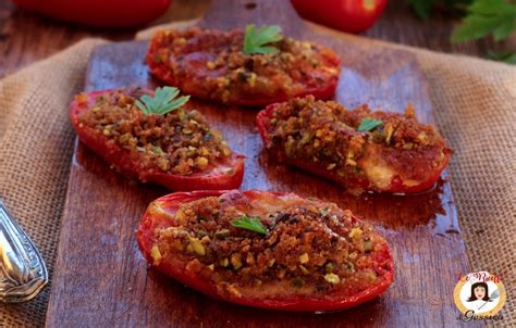 Pomodori Ripieni Gratinati Al Forno Antipasto O Contorno Alla Siciliana