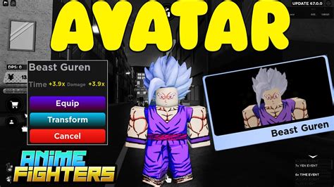 🚨super Avatar De Gohan En Anime Fighters Roblox Youtube