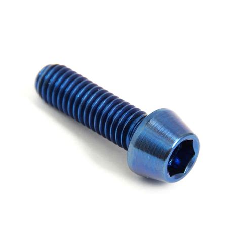 M Titanium Taper Head Bolt Screw Mm Blue X Grade Ti Al V