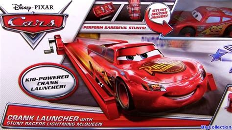 Cars 2 STUNT RACERS Crank Launcher With Red Metallic Lightning McQueen