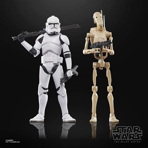 Star Wars Black Series Clone Trooper & Battle Droid - Hasbro Pulse