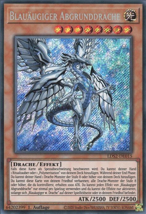 Recollectibles Sammelkarte Yugioh Karte Blauäugiger Abgrunddrache Yu