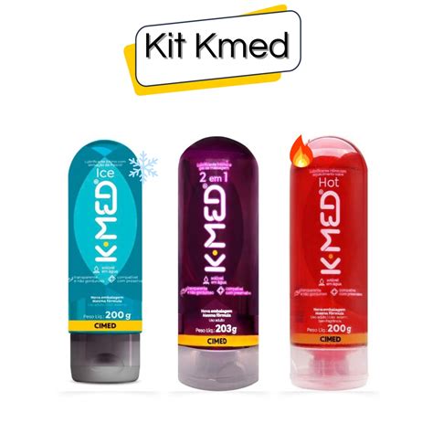 Kit Gel De Massagem E Lubrificante Intimo K Med Ice Hot E Neutro Sex