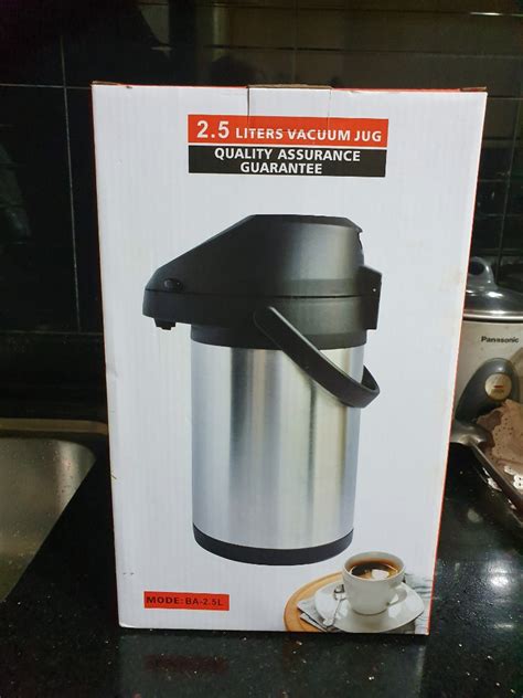 BNIB 2 5 Litres Vaccum Jug Stainless Steel Kettle TV Home