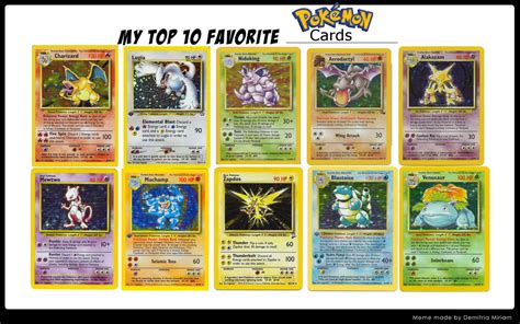 My Top 10 Pokemon Cards by whosaskin on DeviantArt