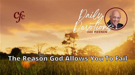 March 3 Daily Devotion The Reason God Allows You To Fail Zac Poonen Youtube