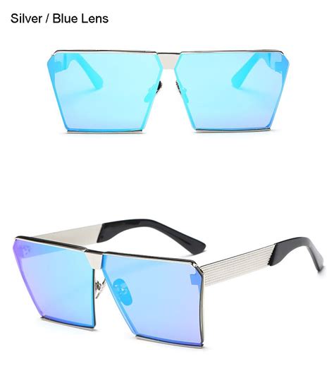 Aloz Micc Brand Designer Women Square Sunglasses Mens Unique Oversize Shield Uv400 Gradient