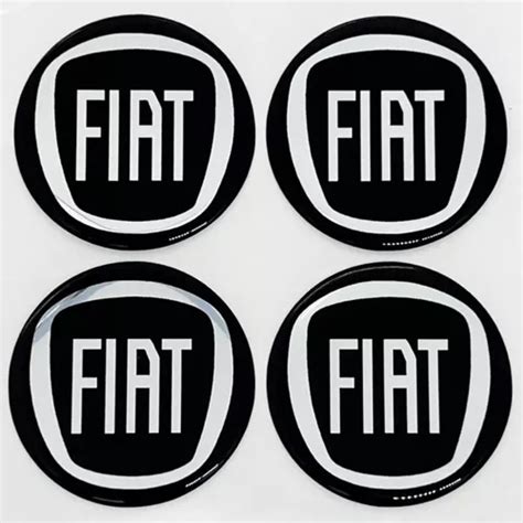 Emblema Adesivo Calota Fiat Resinado Preto 48mm MercadoLivre