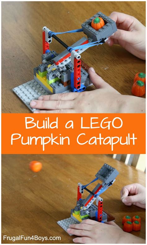 Pumpkin Launch How To Build A Catapult With Lego Bricks Frugal Fun