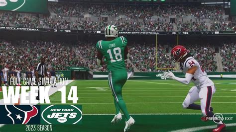 Houston Texans Vs New York Jets 2023 Week 14 Madden Nfl 24